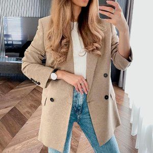 Zara Oversized Wool Blend Blazer